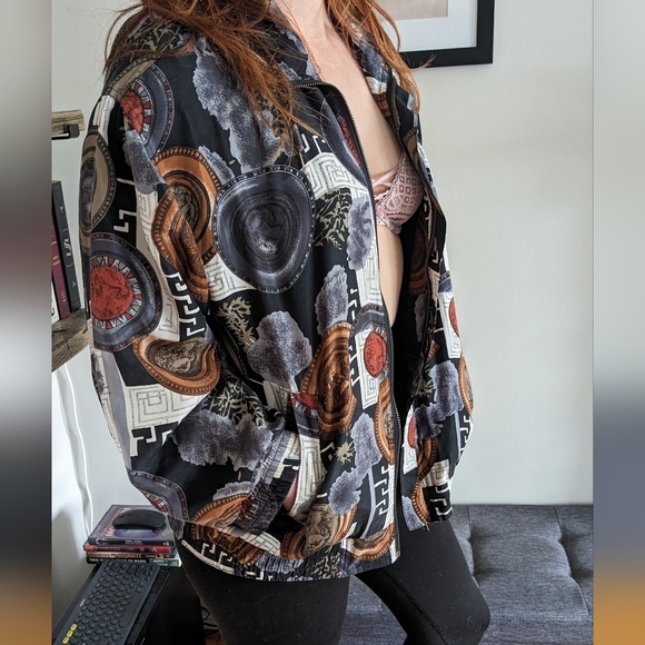 Vintage 100% silk bomber jacket - Picture 4 of 6